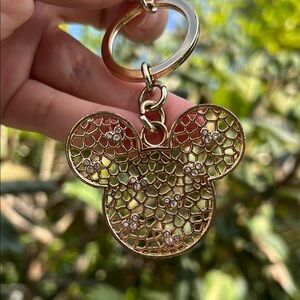 Gold Mickey Mouse Keychain